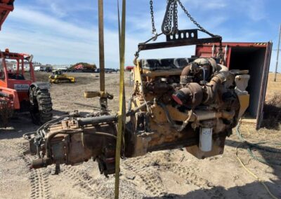 Dirty engine before painting