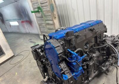Engine fully painted before assembly