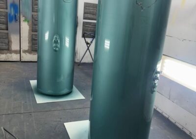 Gas Tanks being painted