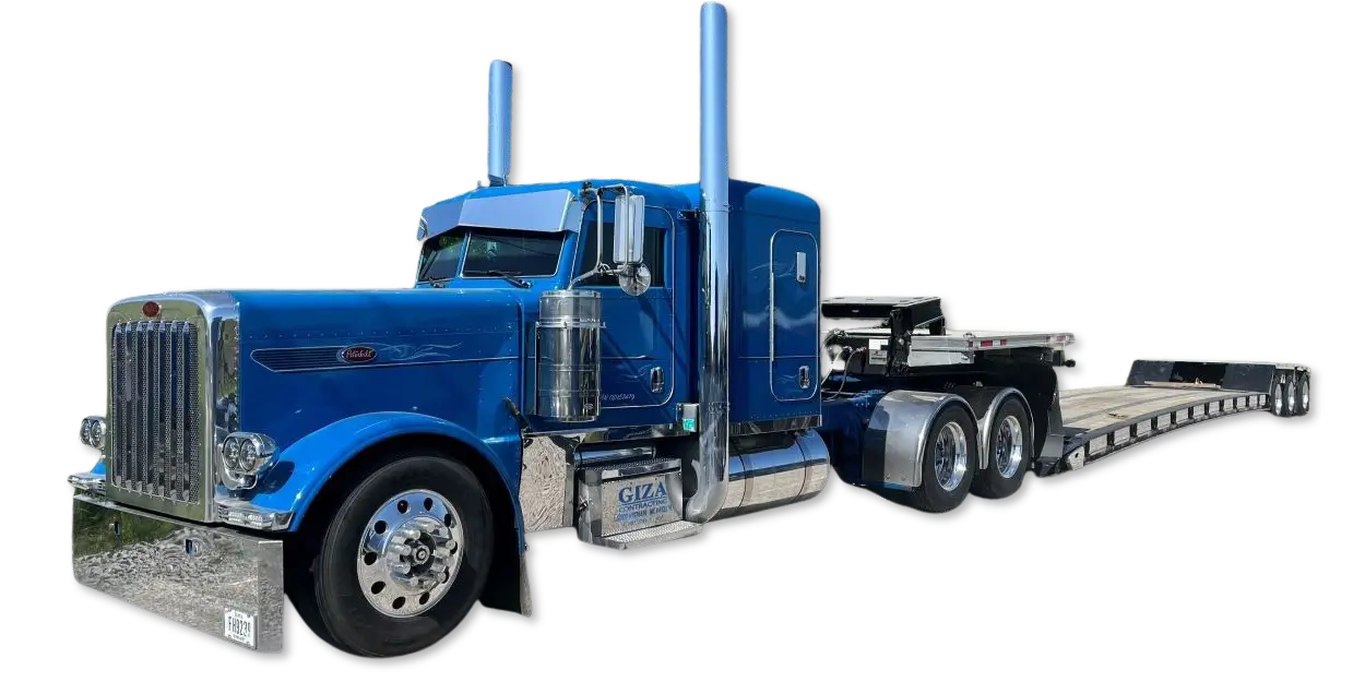Blue Peterbilt with Trailer